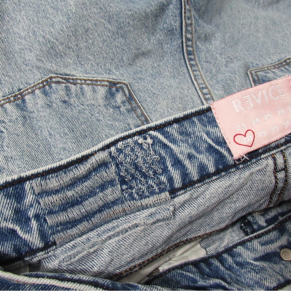 Revice Distressed Straight Leg Denim Jeans Size 28 - Picture 10 of 17